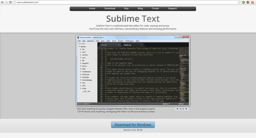 editor para blogs sublime