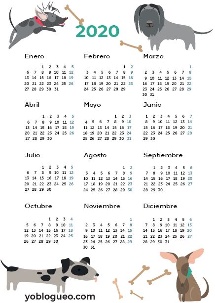 flauta laberinto Identidad Calendario 2020 gratis en PDF imprimible en varios modelos en A4 folio